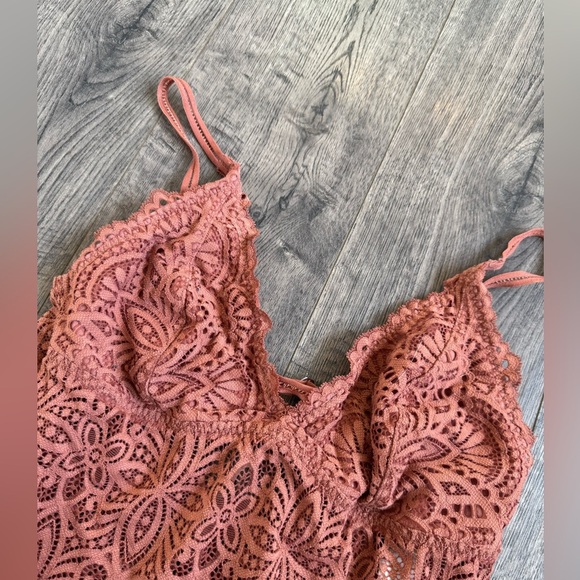 Gilly Hicks Lace Bodysuit in Terracotta - Picture 2 of 5